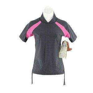 Green Bean S Pink Charcoal S Cafe Polyester Spandex Sun Protection Top